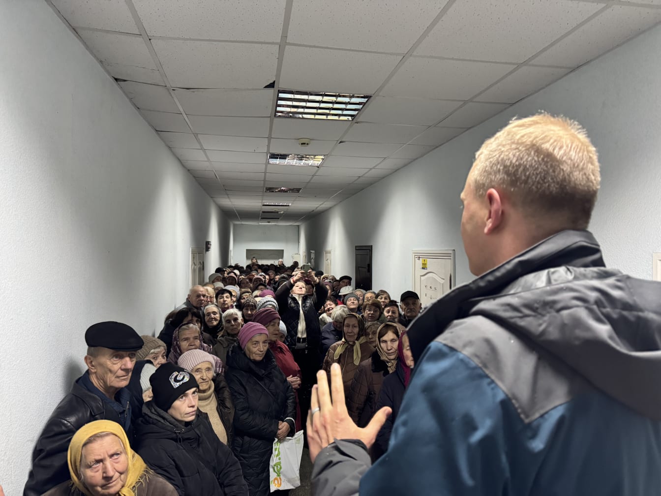 Nathan preaches the Gospel at the meeting in Zhytomyr.