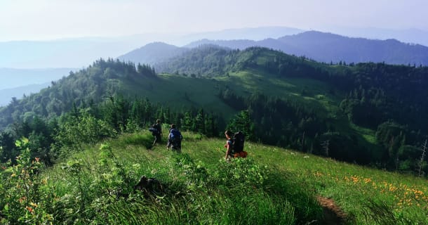 Descending from Mt. Parashka, CMO 2019
