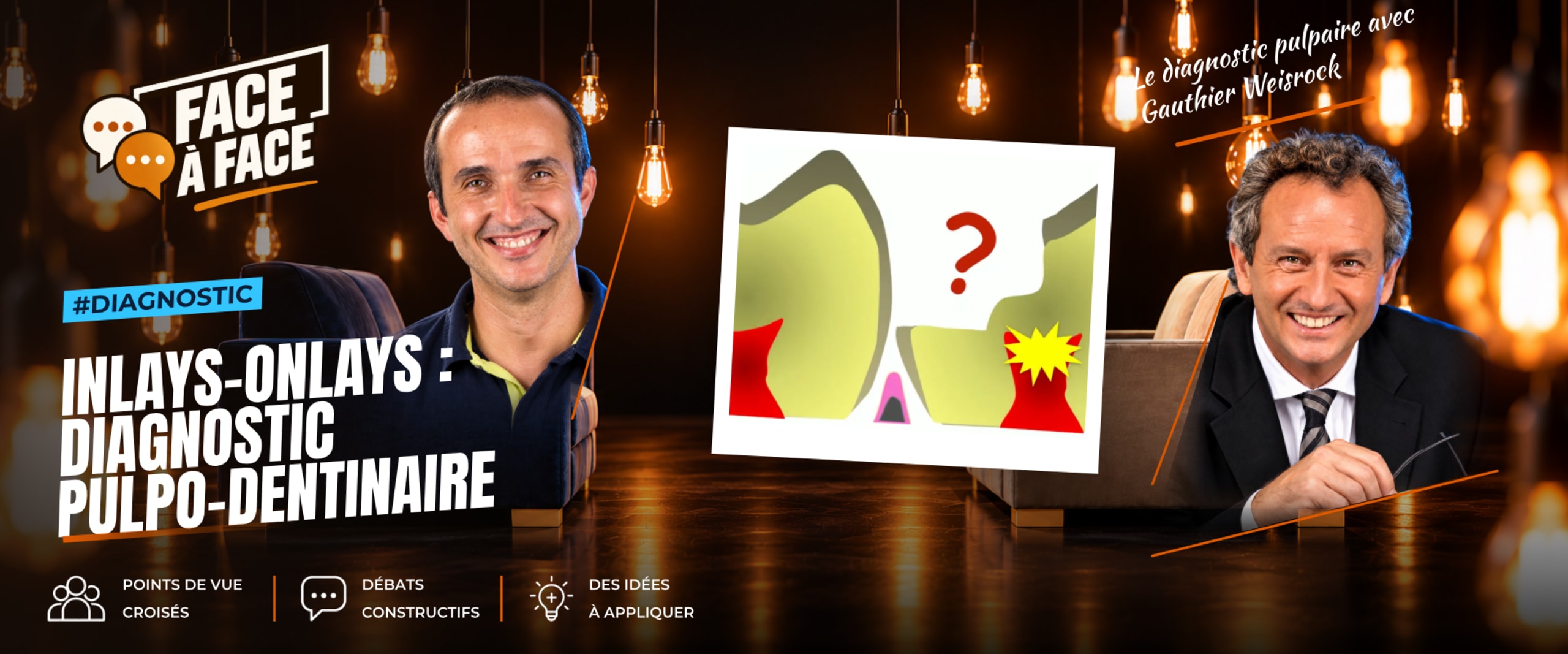 Inlays-onlays : diagnostic pulpo-dentinaire (Face à Face, saison 1 épisode 42) : IInlays-Onlays : le diagnostic pulpo-dentianaire au centre de nos…