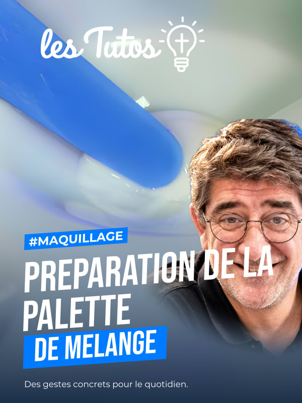 Maquilage preparation de la palette de melange et des maquillants (Tuto, saison 2 épisode 23) : Démonstration muette de Benoit Capelle : la…