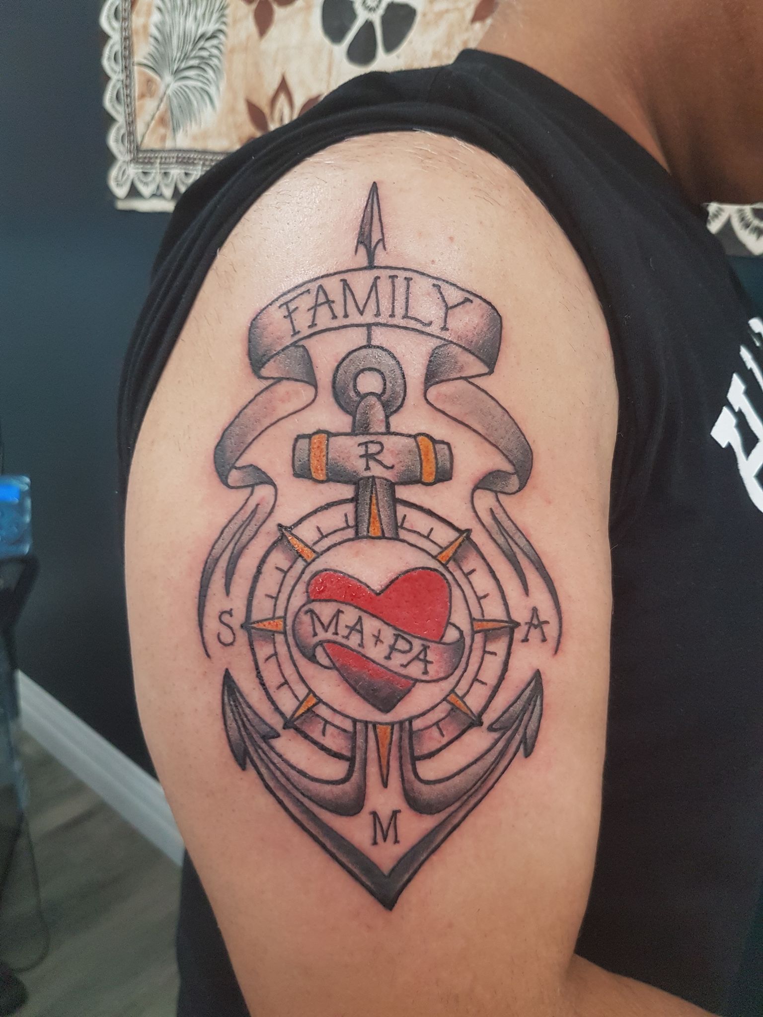 Script arm tattoo