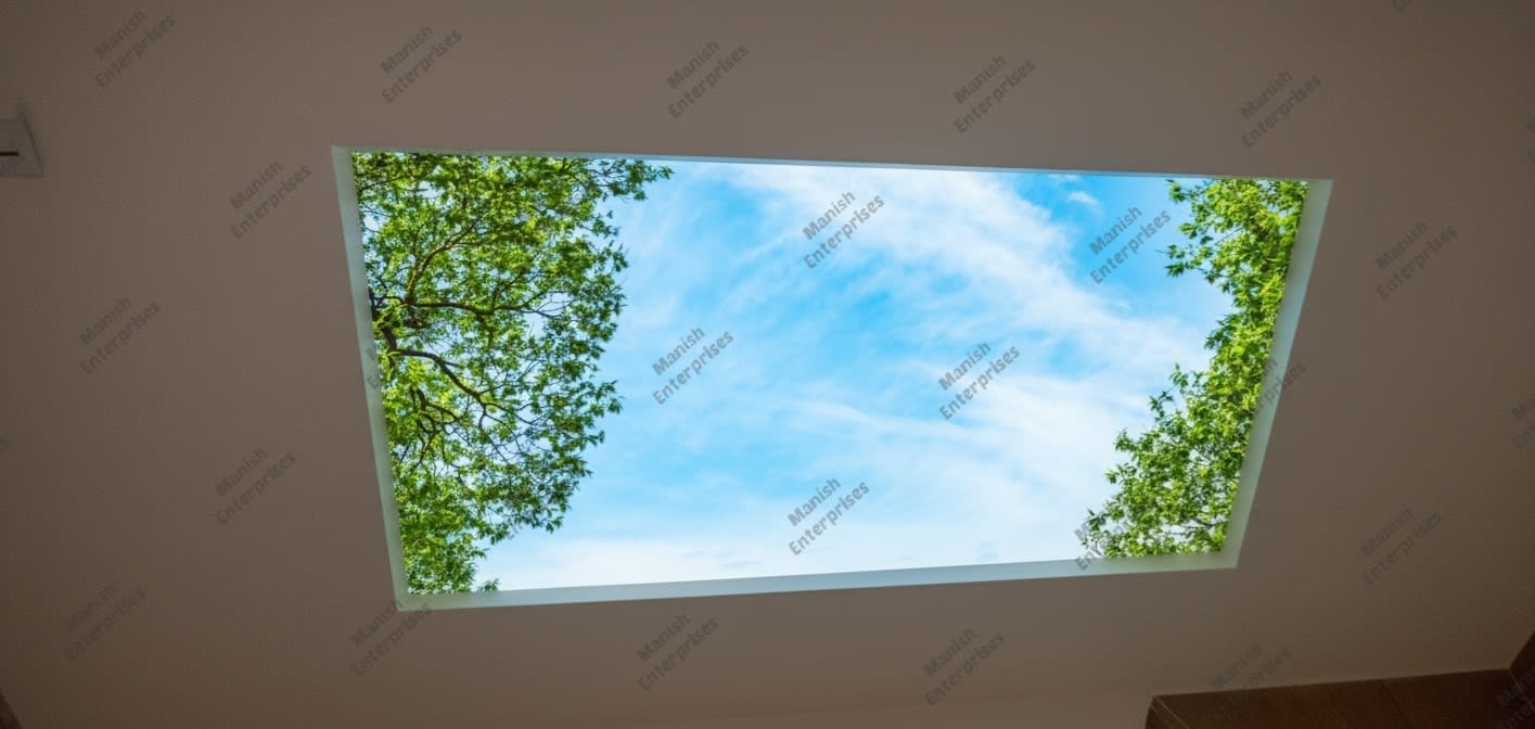 Open Sky Green Canopy Backlit Acrylic Ceiling Sheet – Nature Ceiling Panel