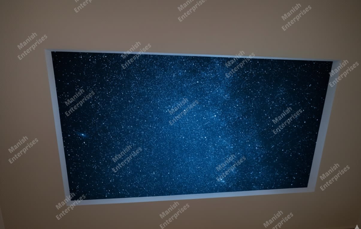 Midnight Starfield Backlit Acrylic Ceiling Sheet – Night Sky Ceiling Panel