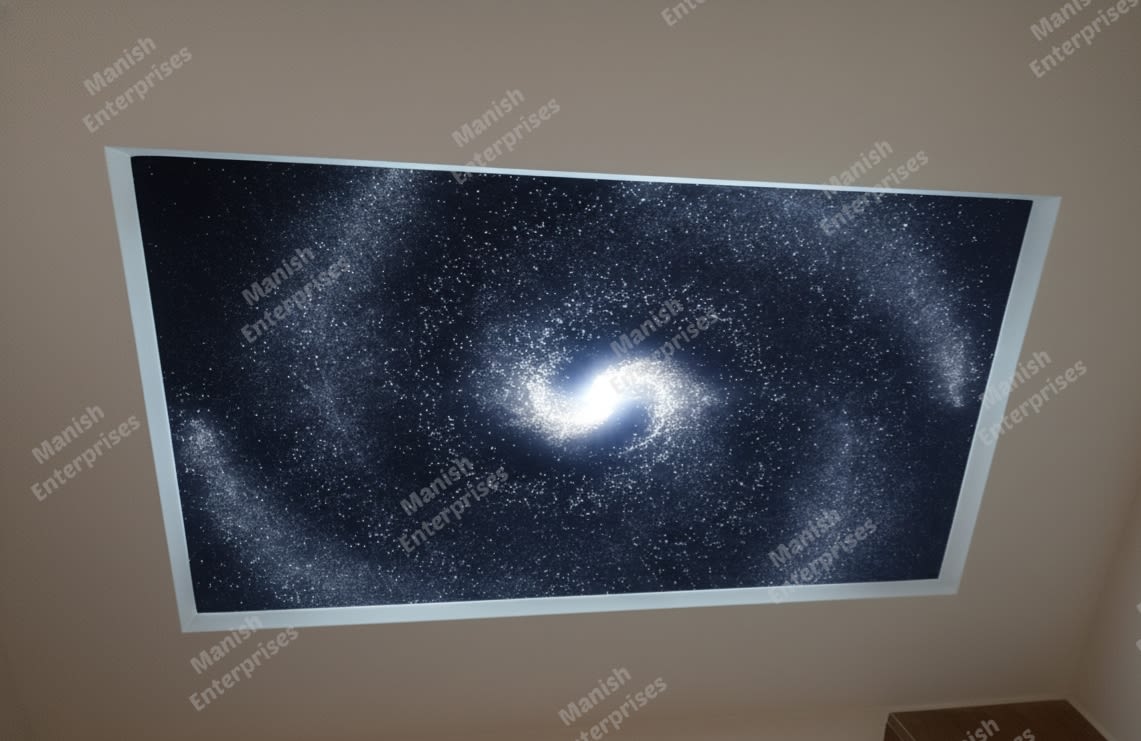 Galaxy Swirl Backlit Acrylic Ceiling Sheet – Spiral Nebula Sky Panel