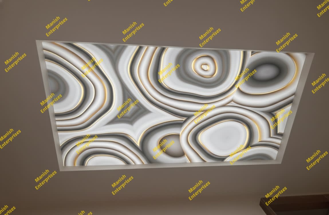3D Ripple Marble Interior Backlit Acrylic Sheet