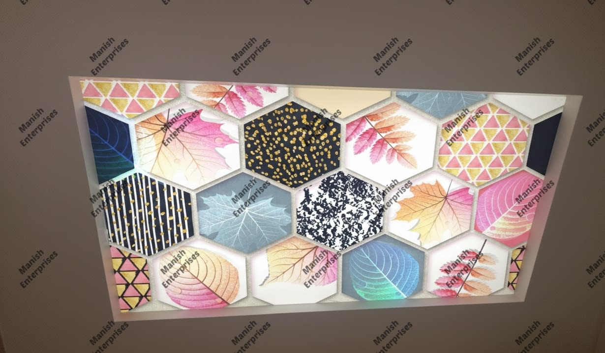 3D Mosaic Hexa Interior Backlit Acrylic Sheet