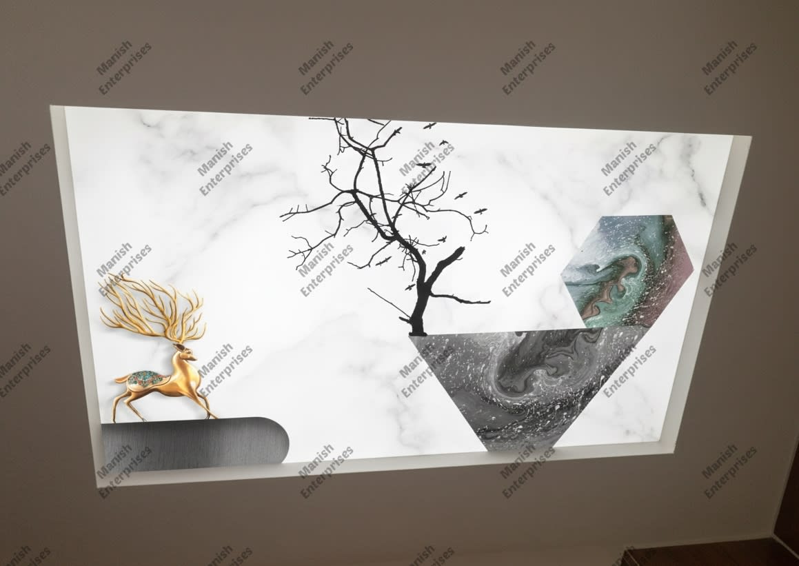 Crystal Deer 3D Geometry Backlit Acrylic Sheet Panel