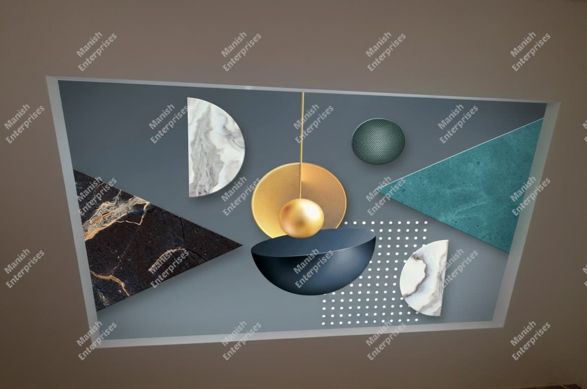 eal Gold Abstract Geometry Backlit Acrylic Sheet Panel
