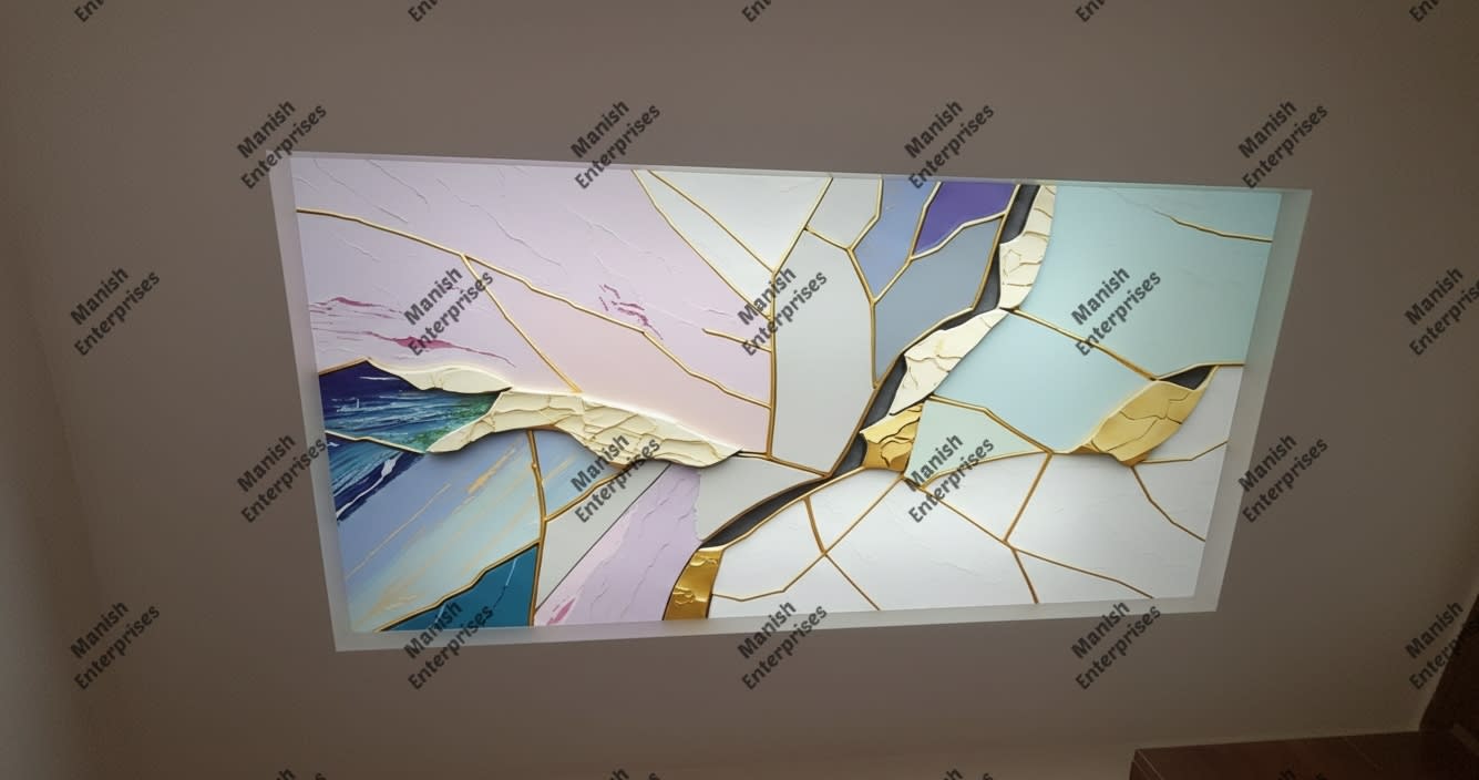 Rose-Teal Fusion Acrylic Ceiling & Walls Backlit Sheet Panel