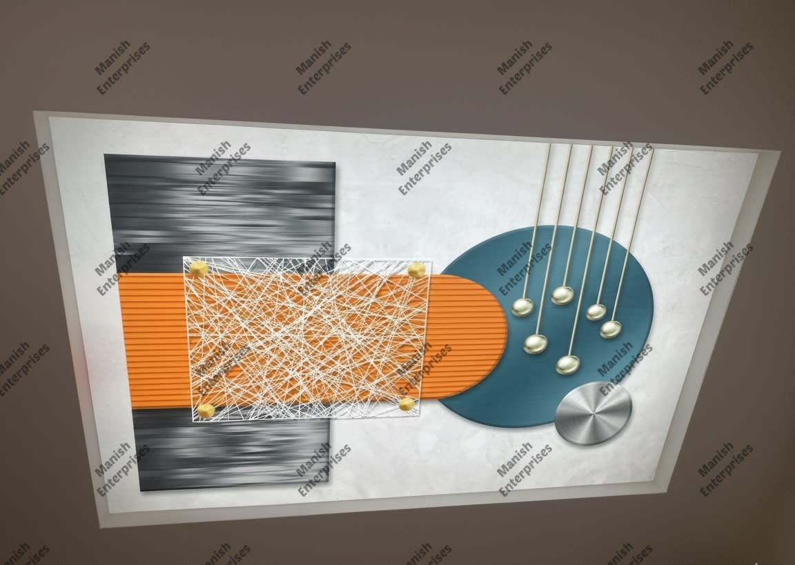 Gold Teal Vertex Acrylic Sheet Panel for Ceiling & Walls