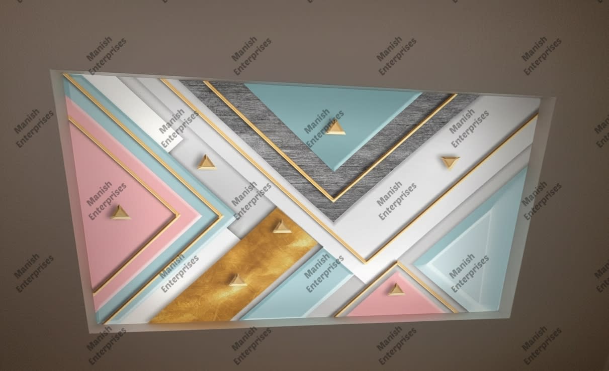 3D Pastel Prism Geo Acrylic Backlit Décor Sheet