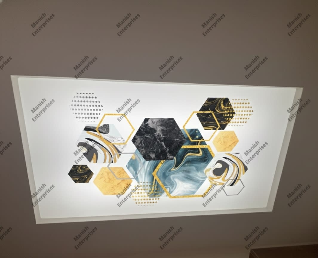 3D Luxe Hexa Acrylic Backlit Décor Sheet