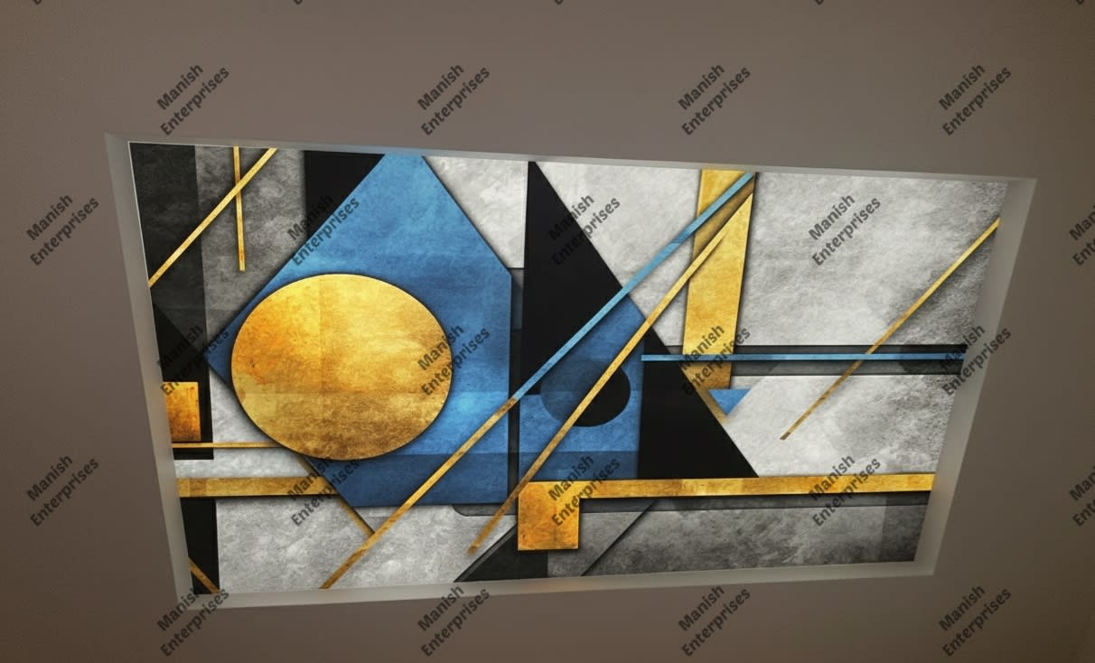 Royal Gold Eclipse Geometric Backlit Acrylic Sheet
