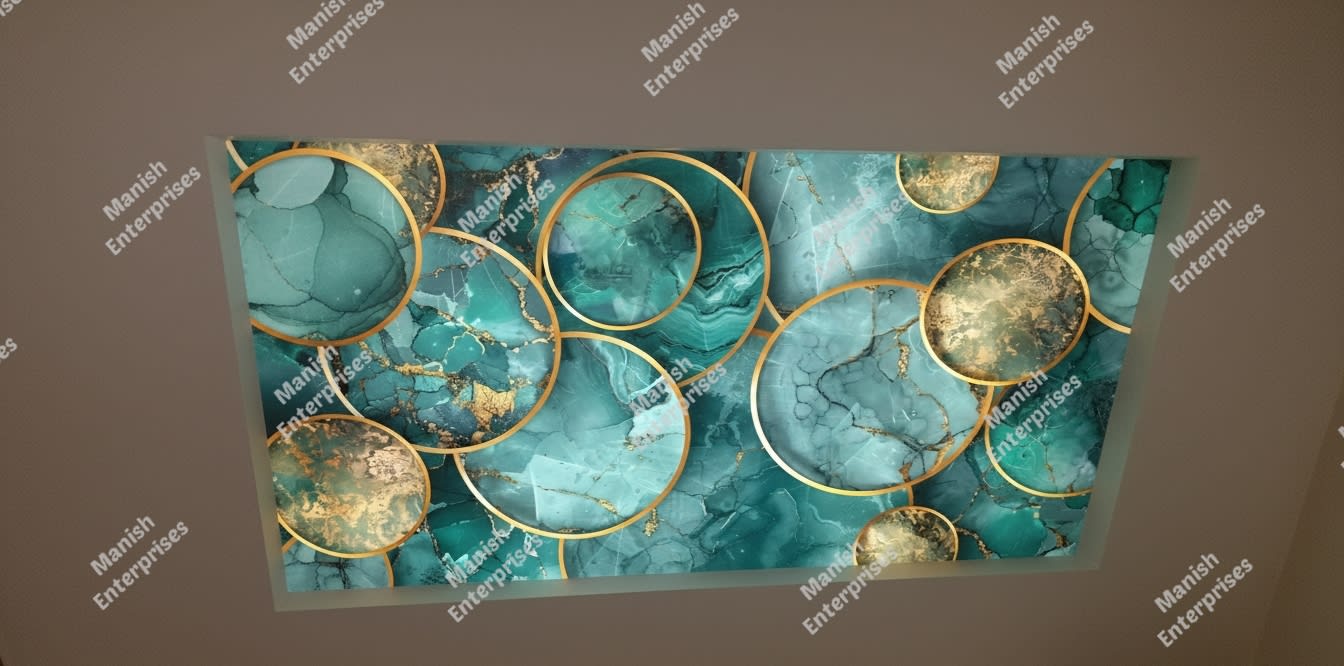 Emerald Royal Circles Backlit Acrylic Panel