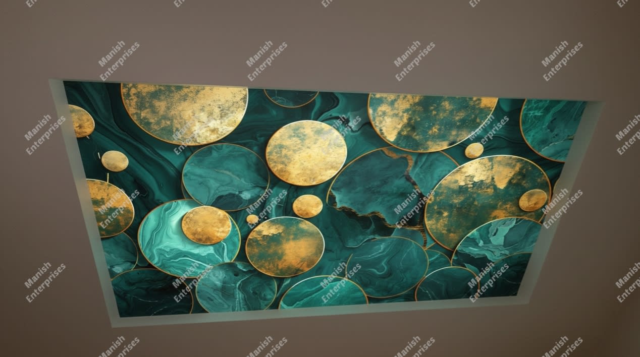Emerald Circular Abstract Backlit Acrylic Sheet