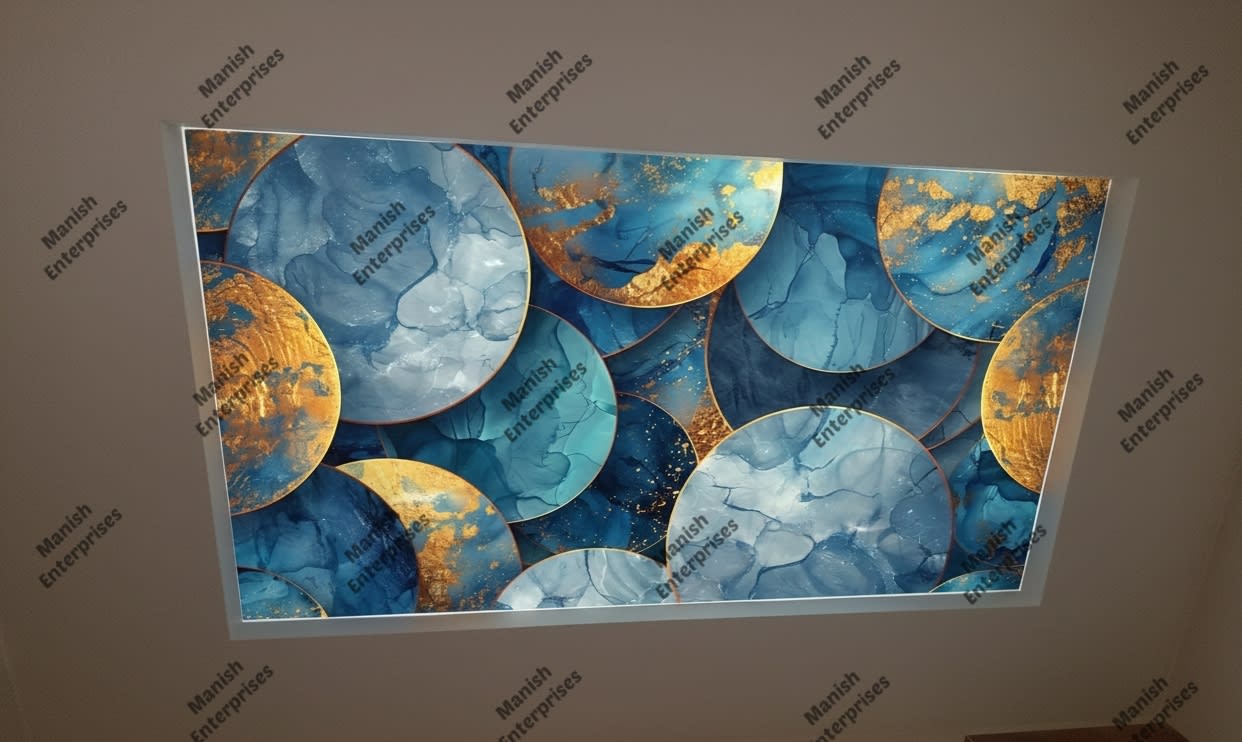 Royal Azure Circle Abstract Acrylic Sheet