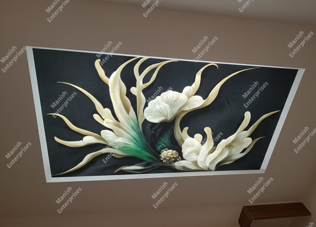 Emerald Gold Petal 3D Acrylic Panel
