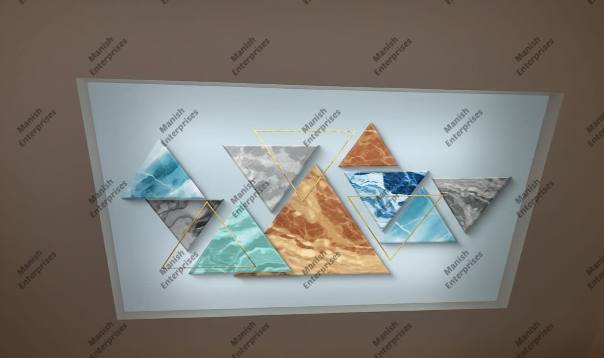 Prism Art Multi-Tone Triangle Acrylic Sheet Ceiling