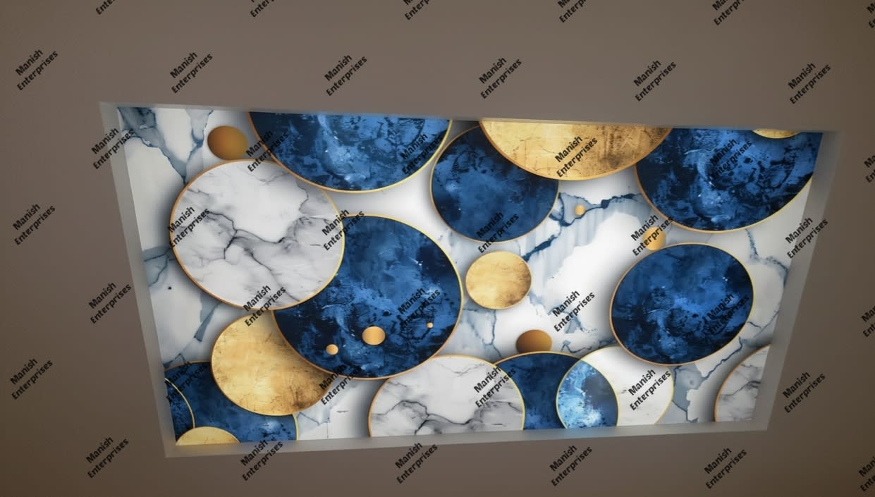 RoyalCirque Blue Gold Acrylic Ceiling Sheet