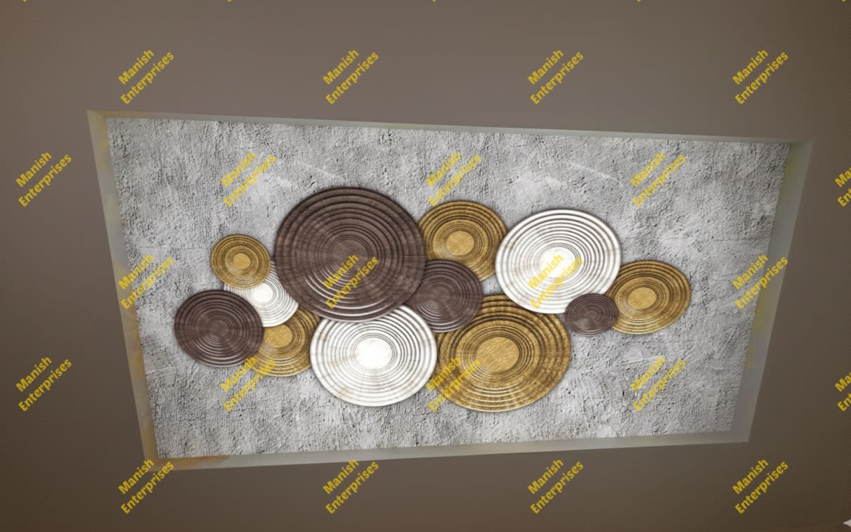 CirqueLuxe Gold Brown Circle Acrylic Ceiling Sheet