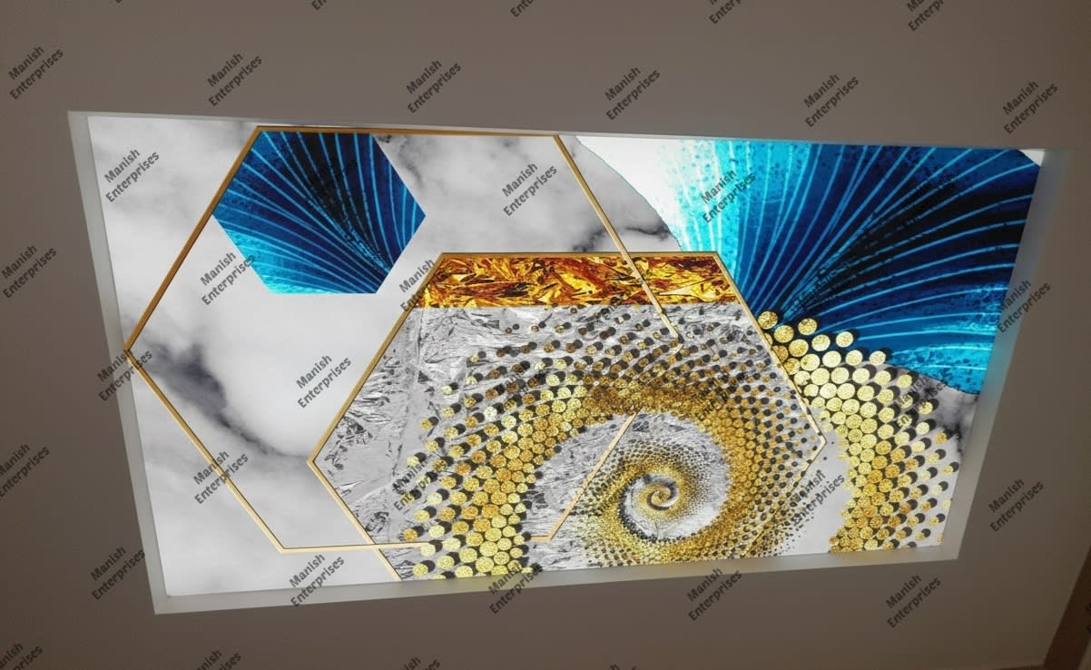 AurumHex Spiral Acrylic Ceiling Sheet