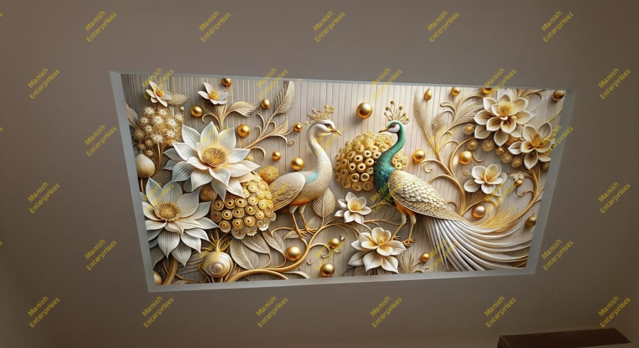 PeacockBloom Circles Acrylic Ceiling Sheet