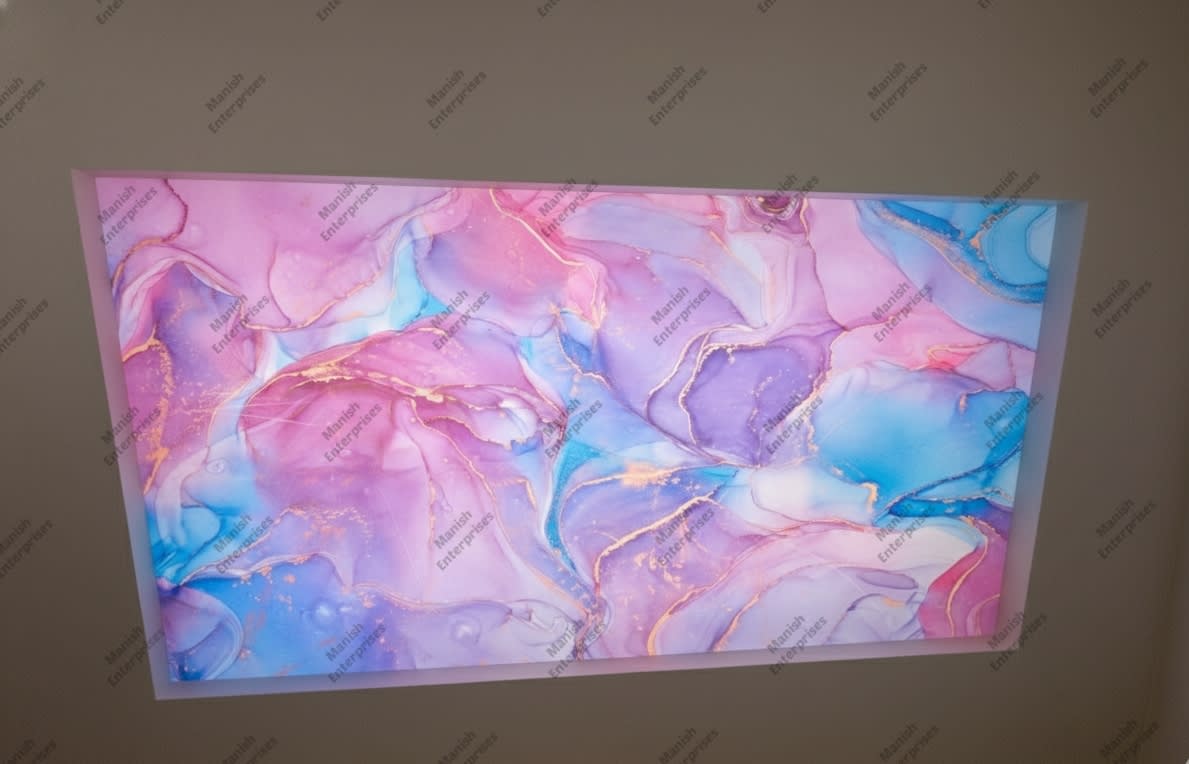 Pastel Marble Abstract Acrylic Ceiling Sheet