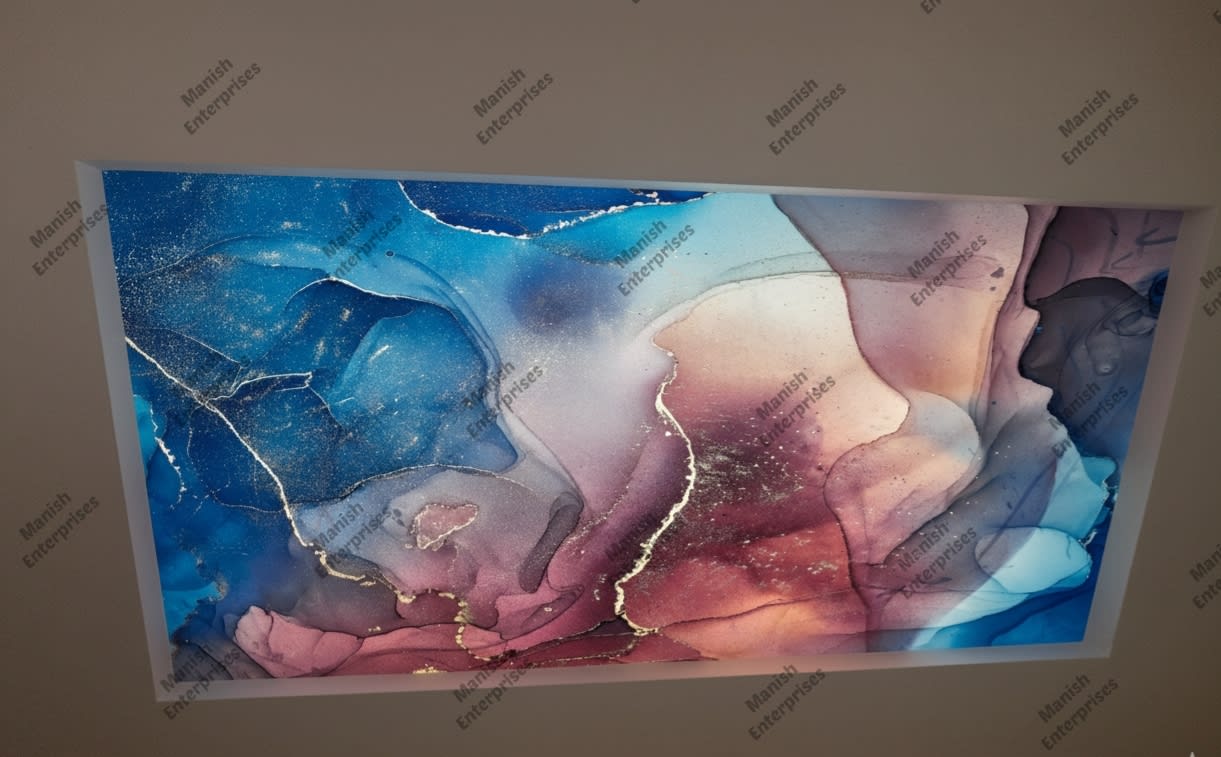 midnight aqua purple marble acrylic ceiling sheet