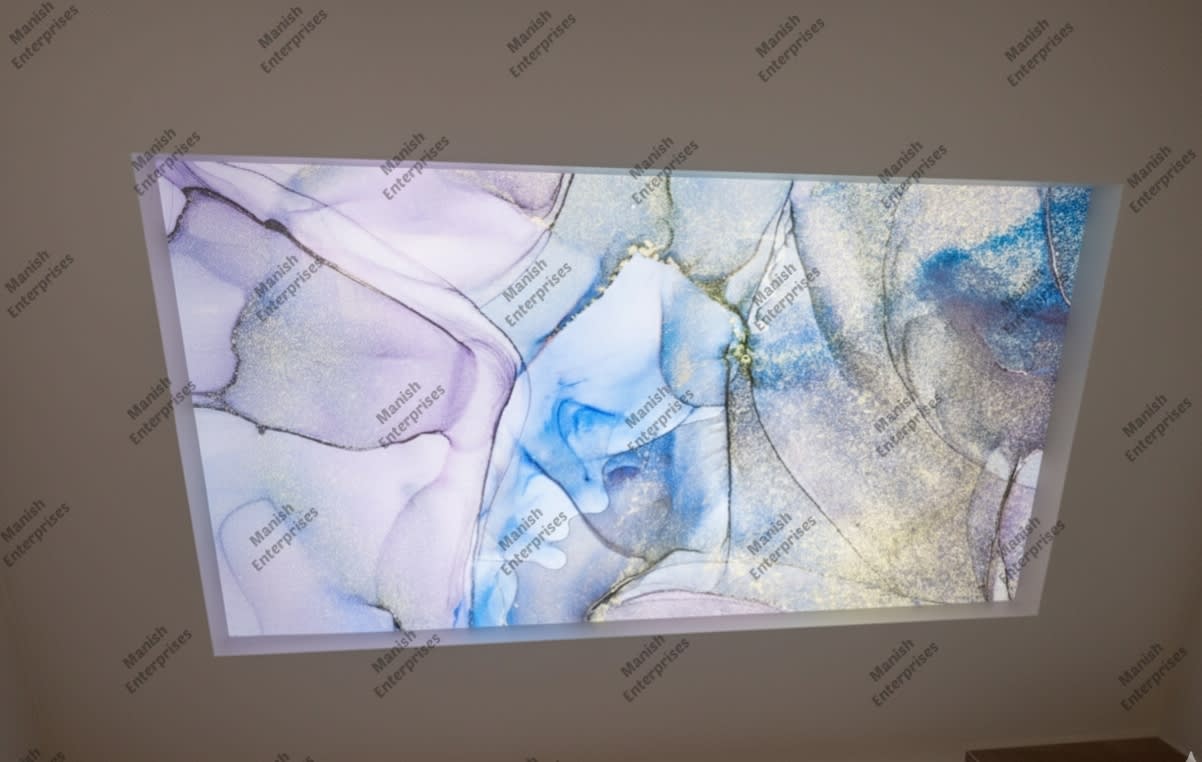 Lavender sky swirl marble acrylic ceiling sheet