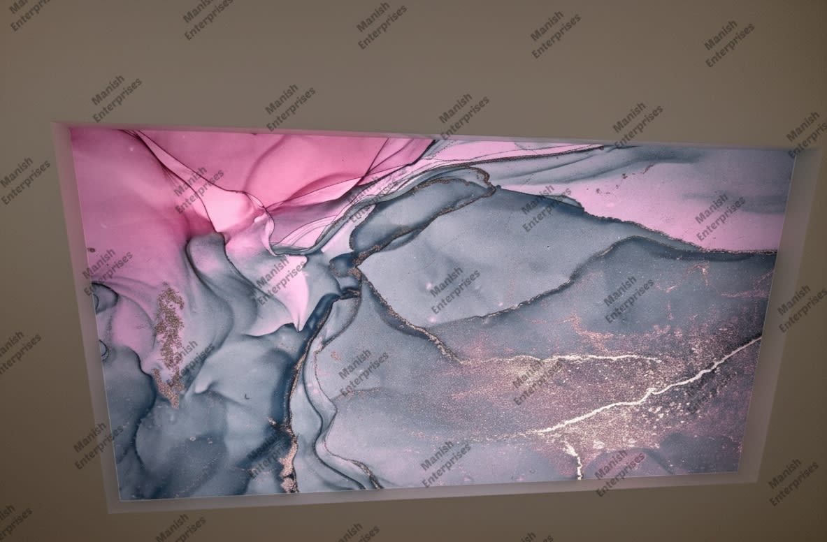 Rose lavender ocean marble acrylic ceiling sheet