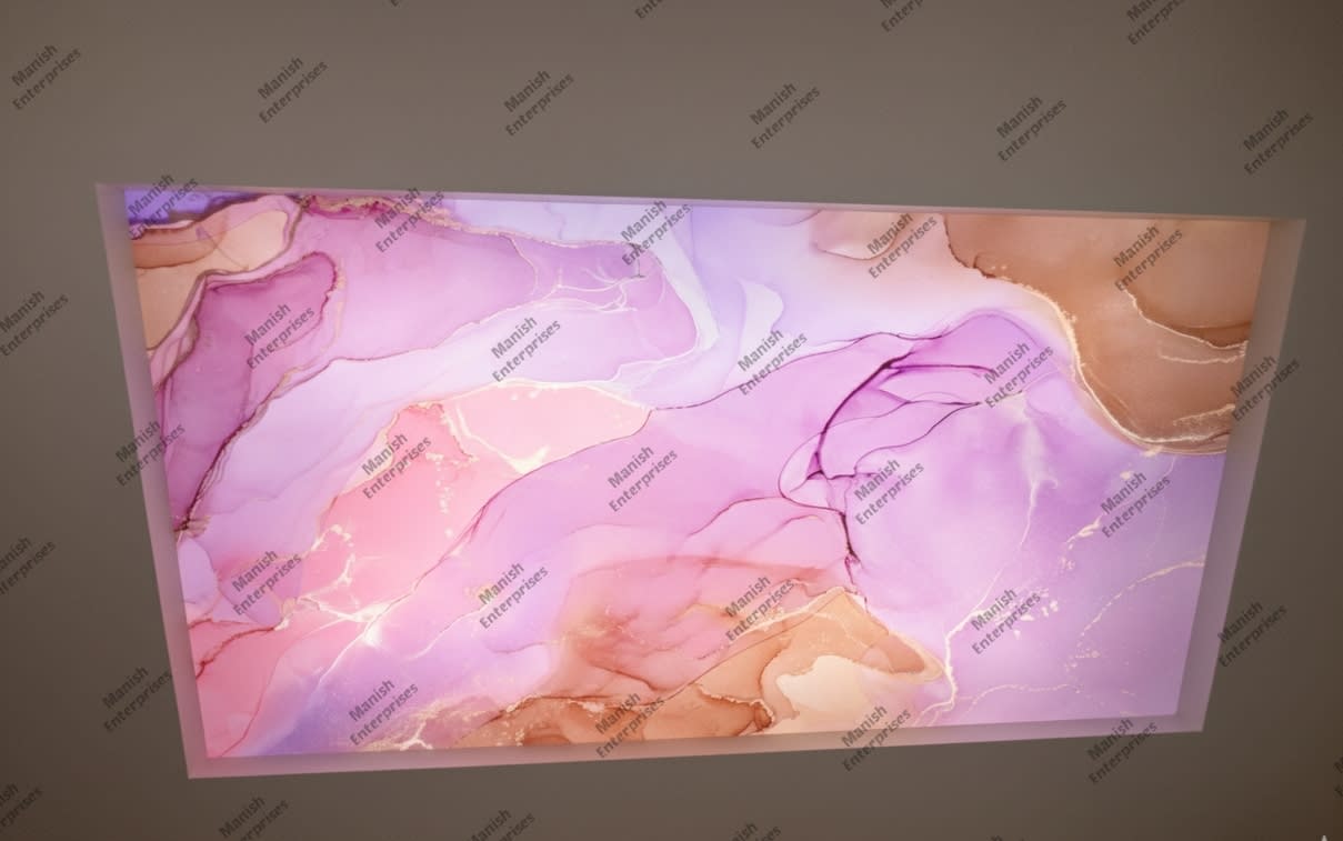 Royal purple aqua gold marble acrylic ceiling sheet