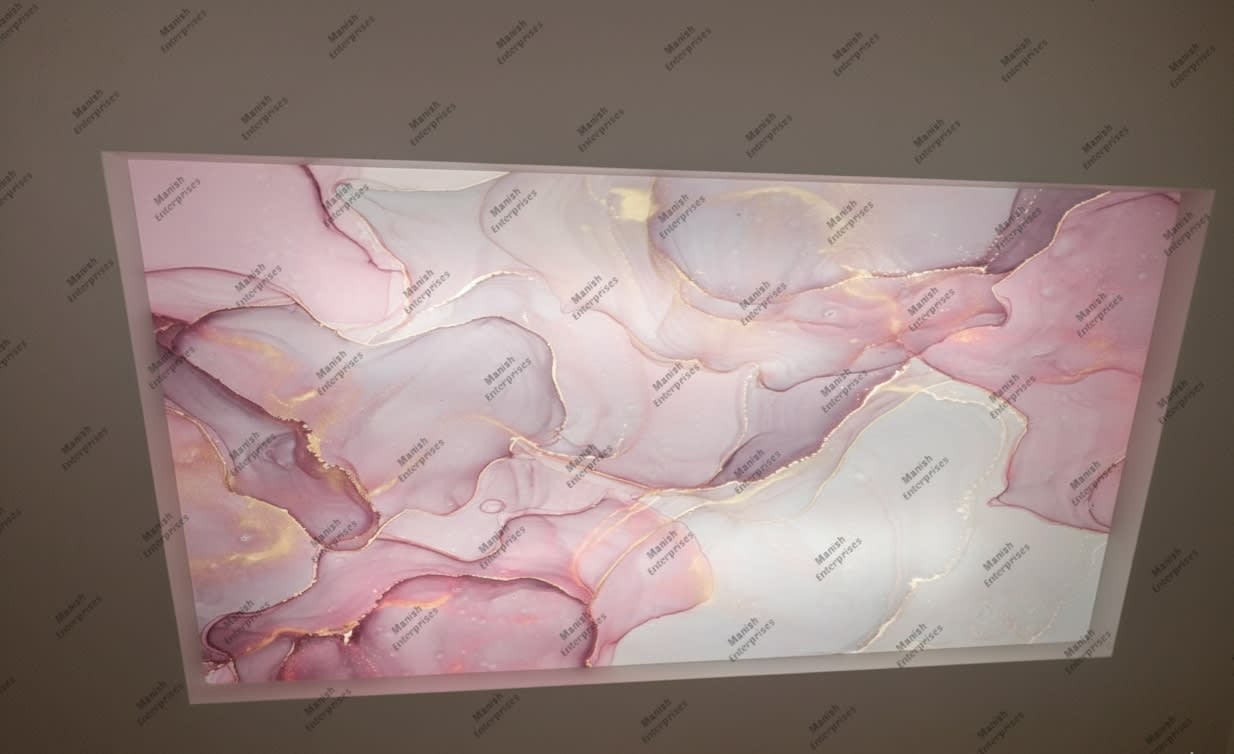 Rose lilac gold abstract acrylic ceiling sheet