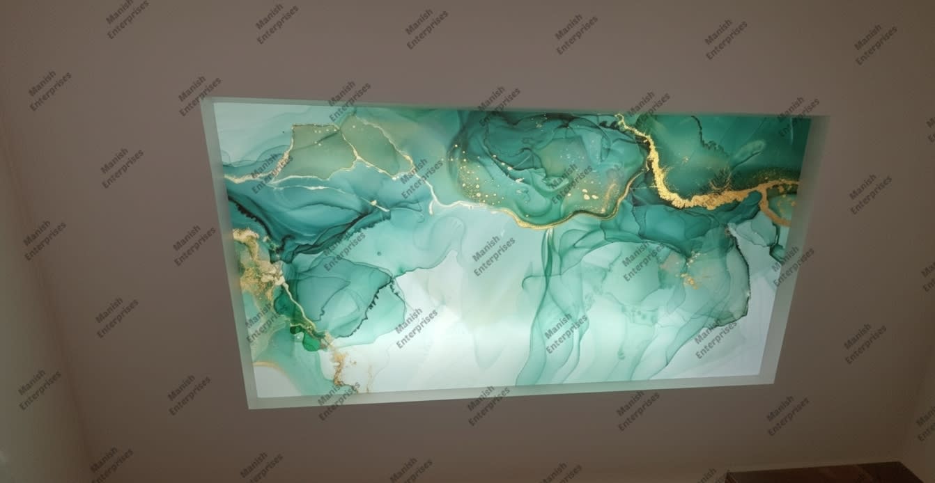 Green aura gold acrylic ceiling sheet