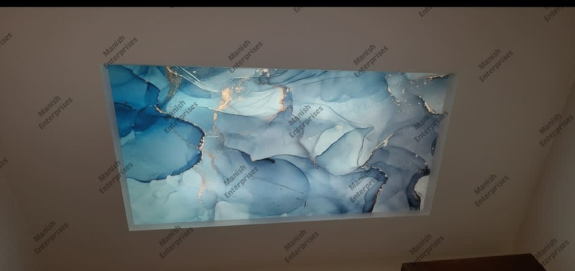Blue marble abstract acrylic sheet