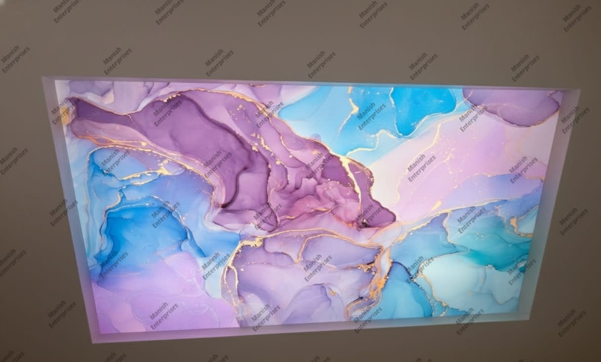 Purple pink blue acrylic ceiling sheet