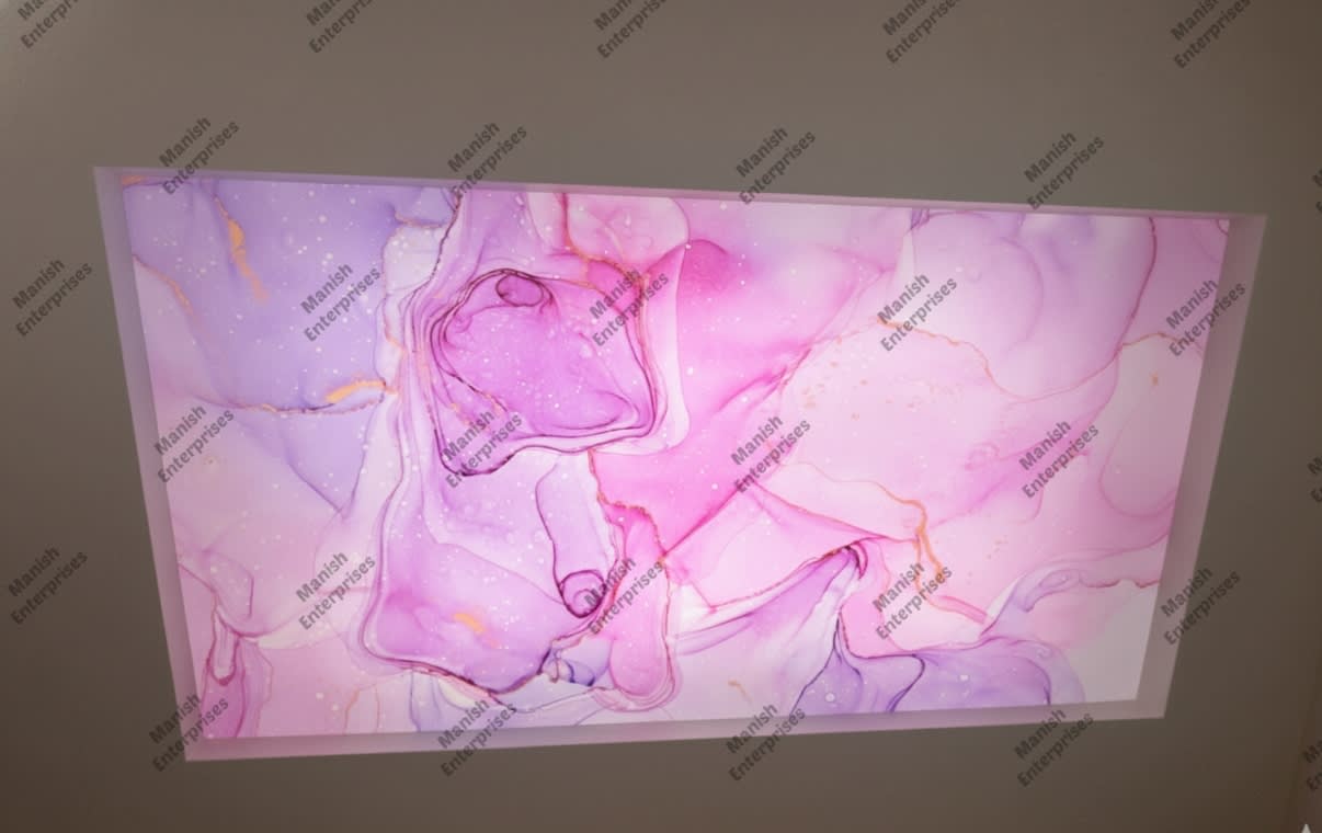 Pink purple abstract acrylic ceiling sheet