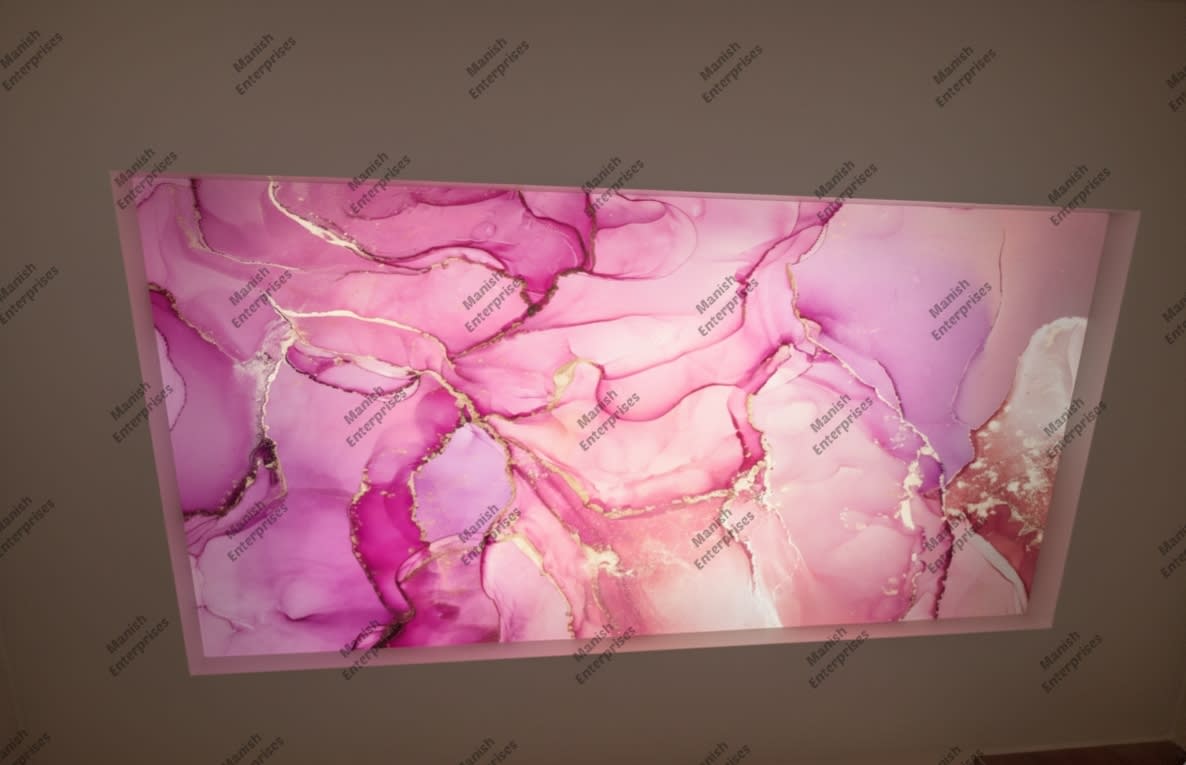 Pink abstract acrylic ceiling sheet