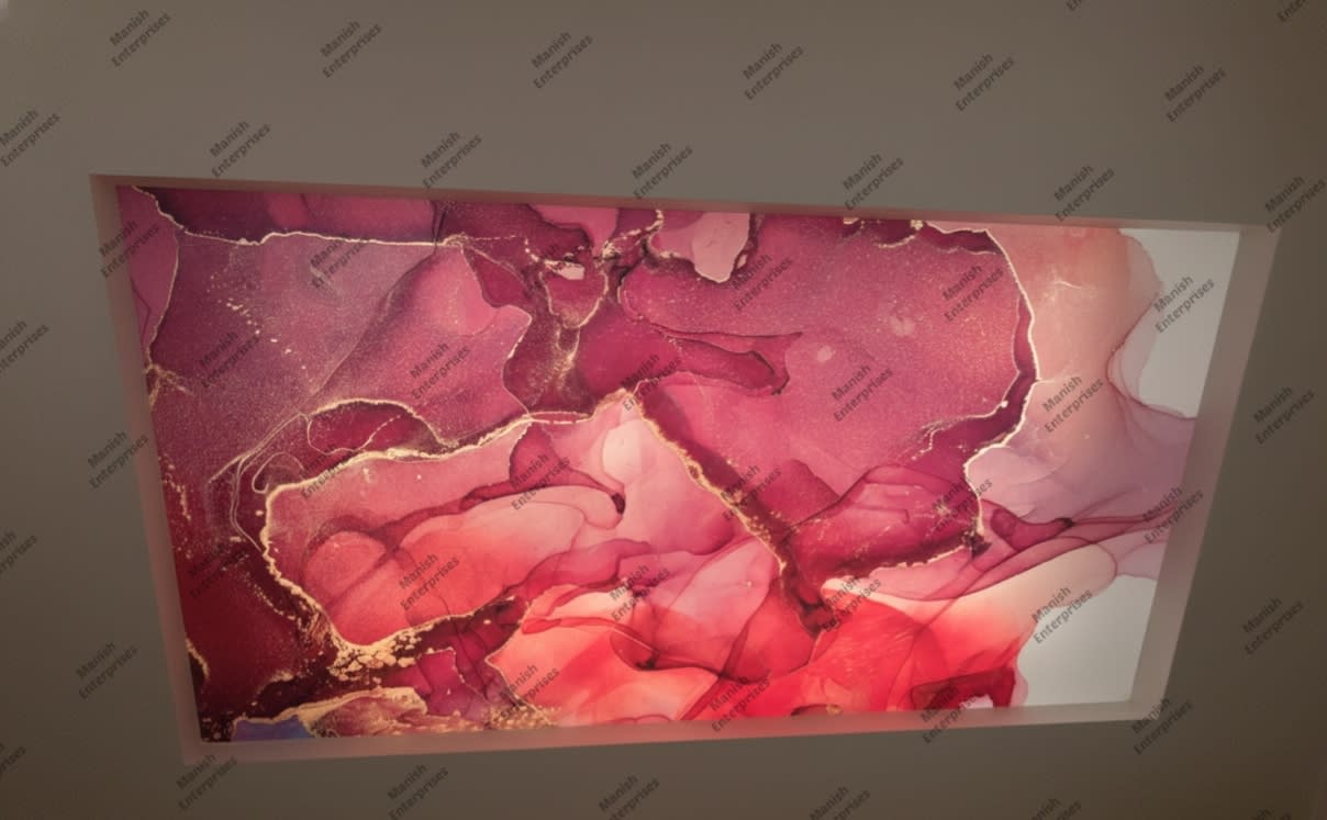 Deep red abstract acrylic ceiling sheet