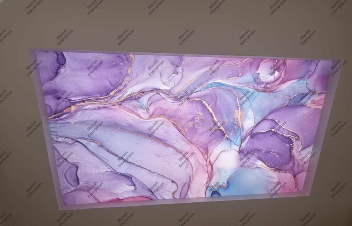 Purple blue pastel abstract acrylic ceiling sheet