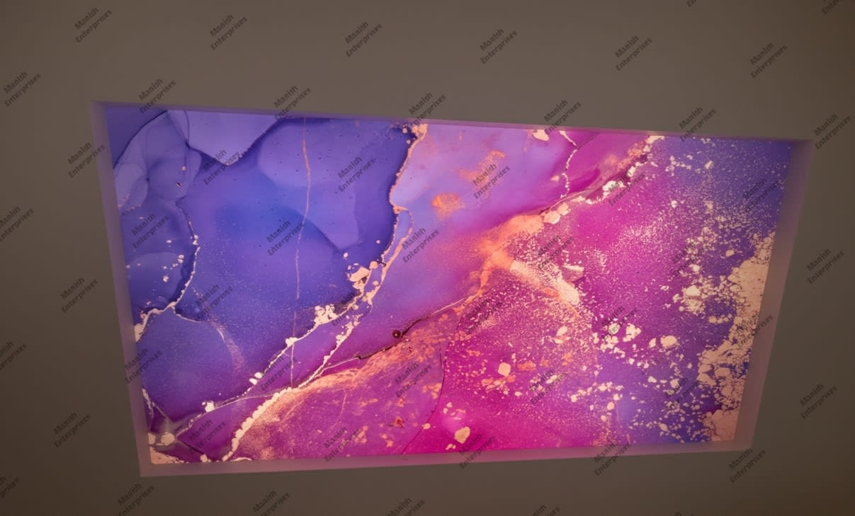 Purple blue lavender abstract acrylic ceiling sheet