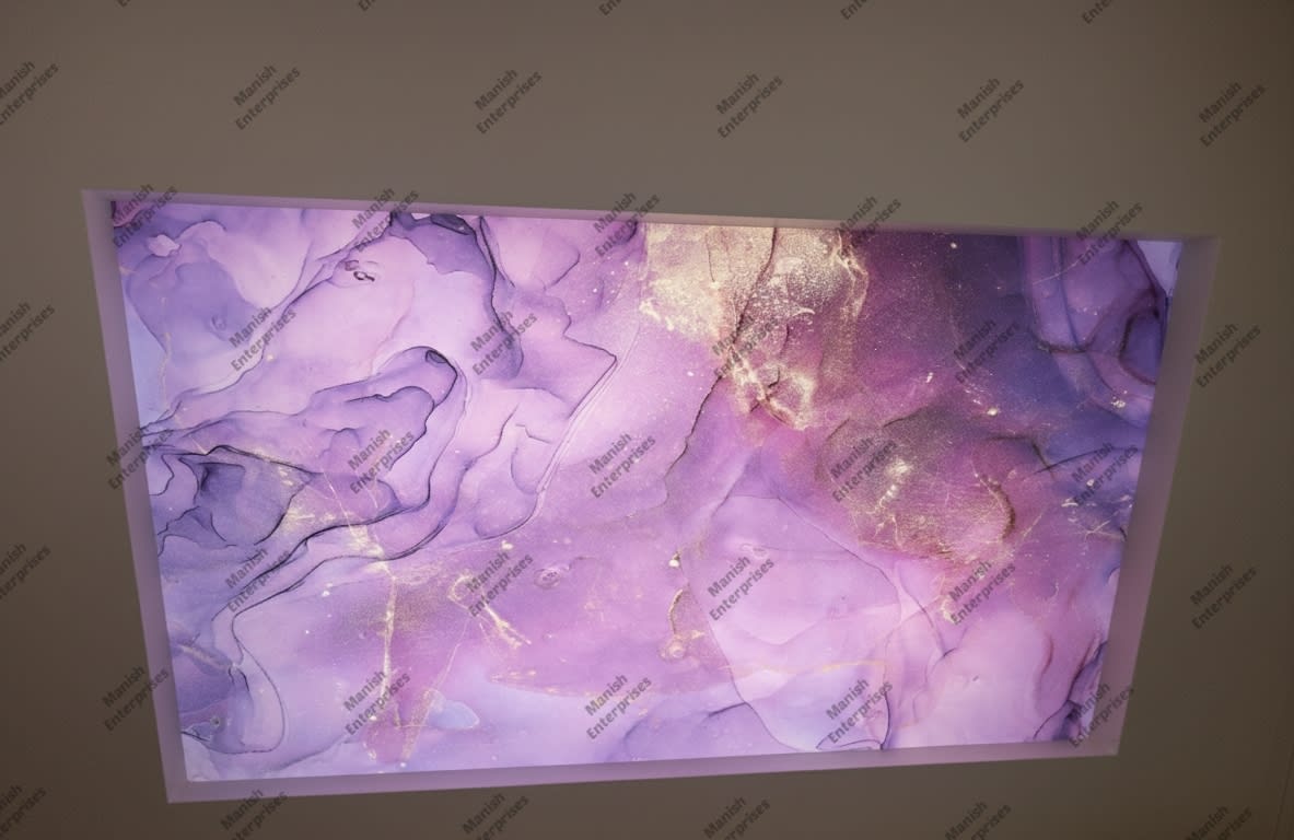 Purple haze abstract acrylic ceiling sheet