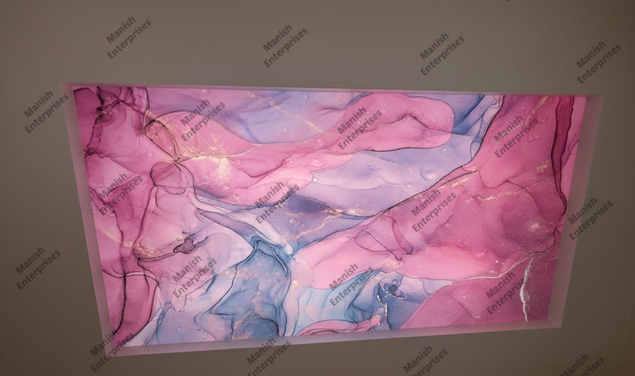 Pink lavender marble acrylic ceiling sheet