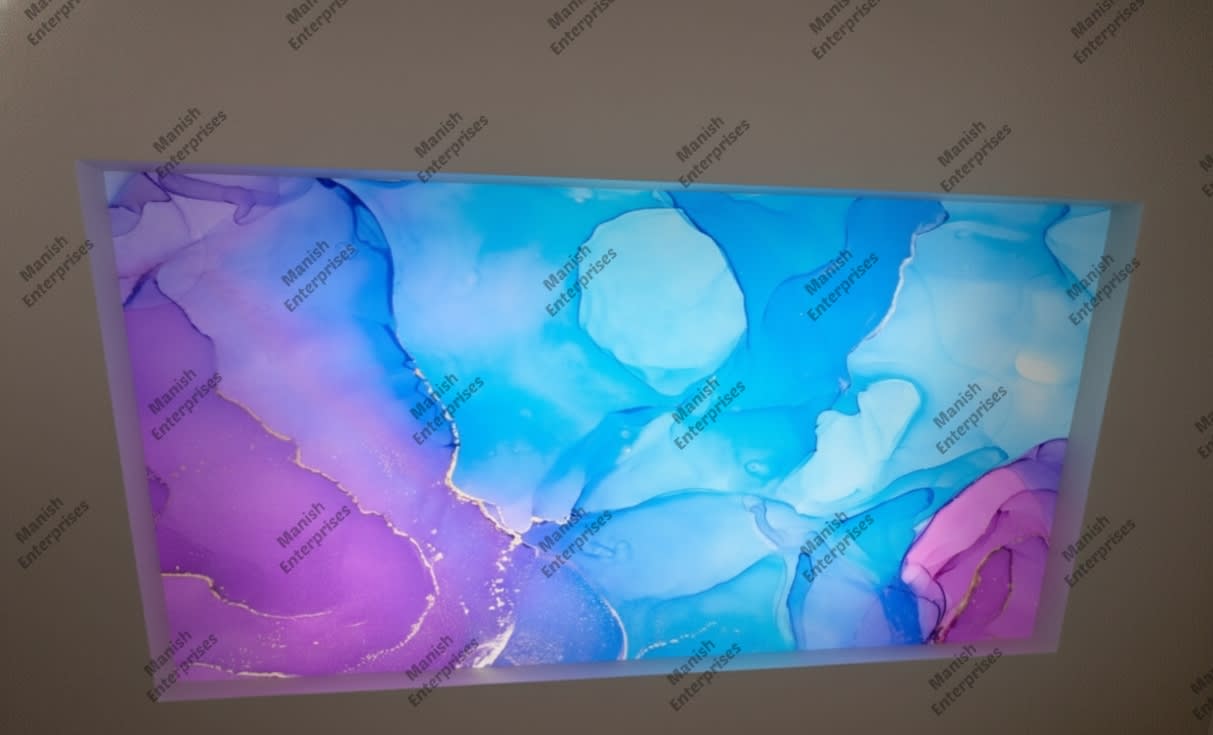 blue purple abstract acrylic ceiling sheet