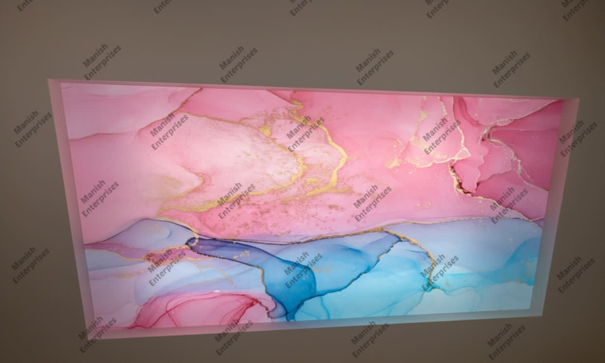pink blue abstract acrylic ceiling sheet