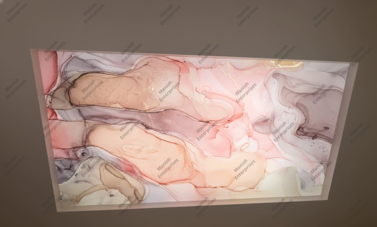 peach grey abstract acrylic ceiling sheet