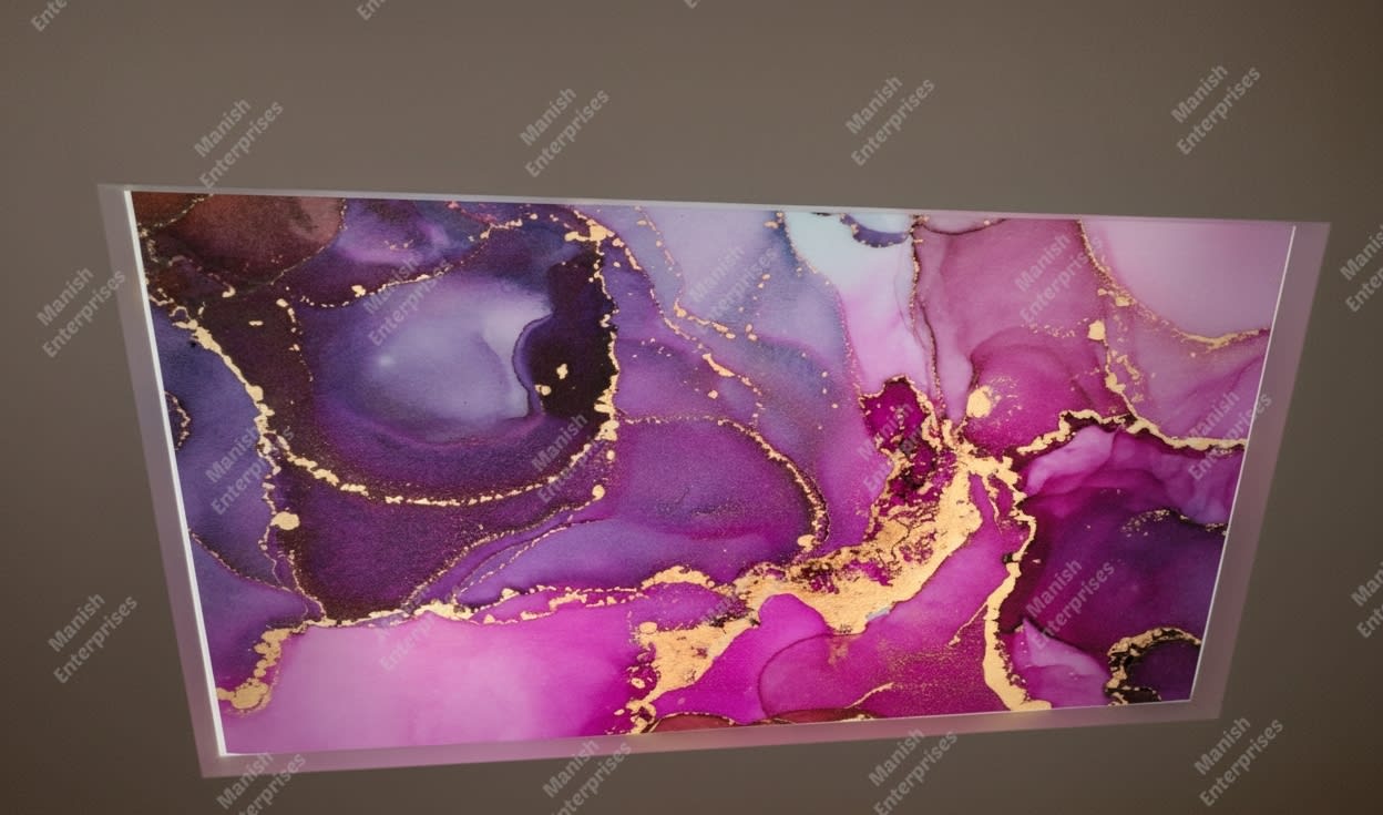 purple gold abstract acrylic ceiling sheet