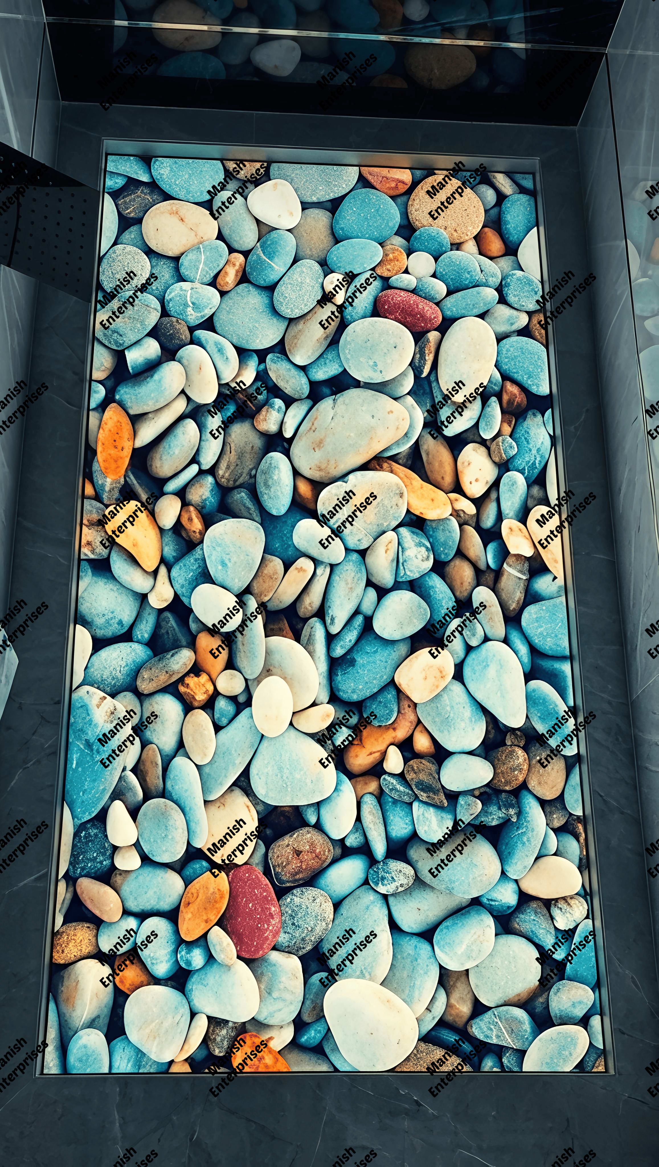 River Pebble Stone Acrylic Ceiling Sheet for Bathroom Ceiling Design