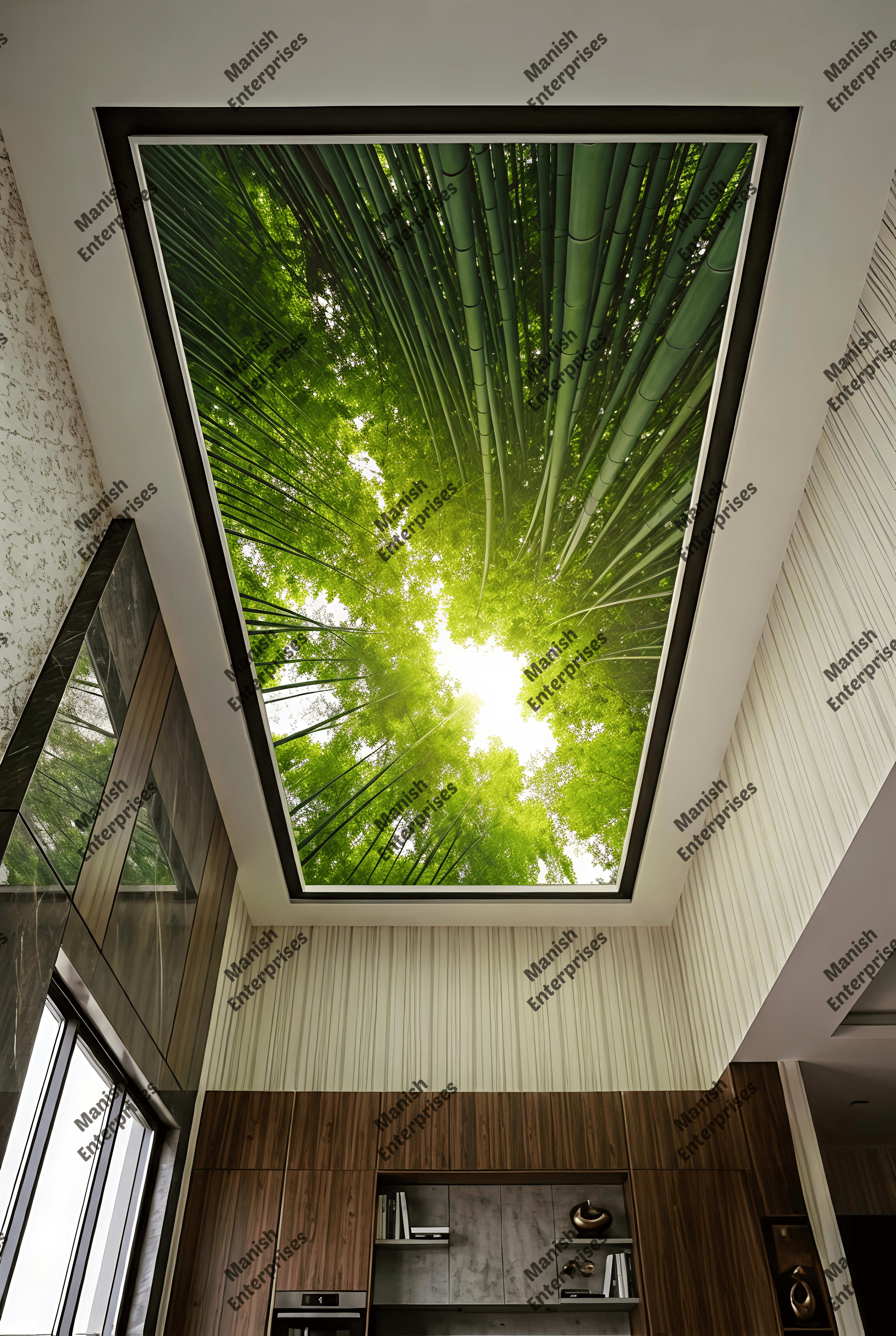 Bamboo Forest Acrylic Ceiling Sheet for Living Room Ceiling Design