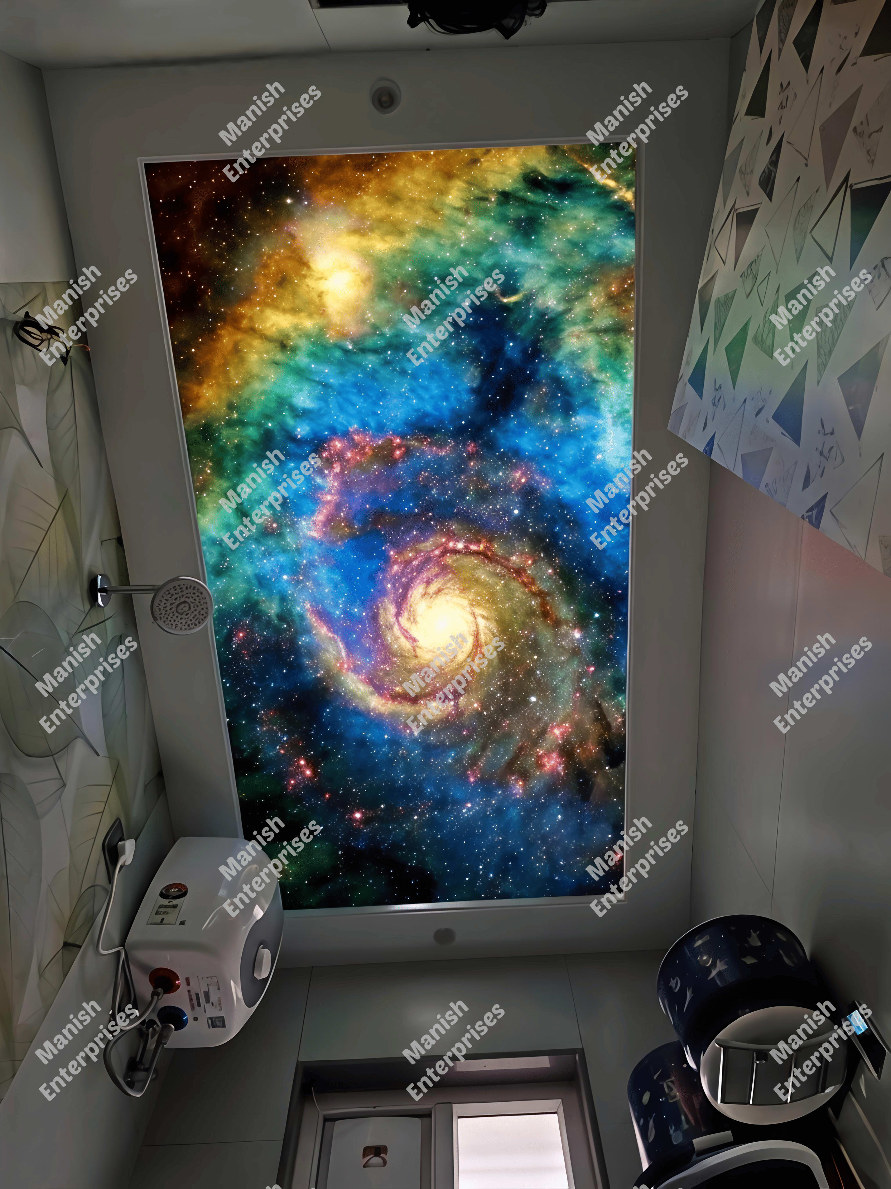 Galaxy Space Acrylic Ceiling Sheet for Bathroom Backlit Ceiling Design