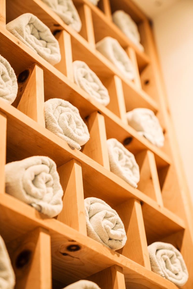 Towels neatly arranged in the Glemmtalerhof in Hinterglemm.